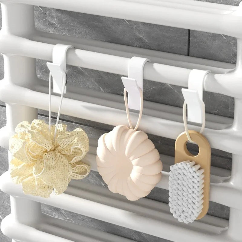 crochets de salle de bain – Porte-serviettes, brosse, gant de douche pour radiateur chauffant, crochets de rangement pour vêtements et écharpes