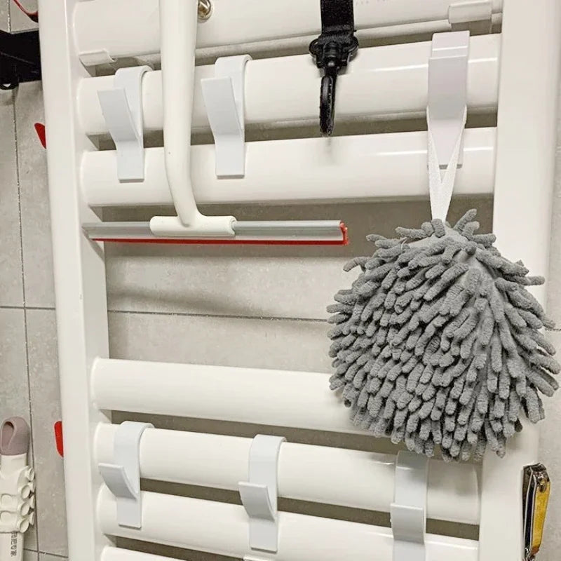 Lot de 2/6 crochets de salle de bain – Porte-serviettes, cintres pour radiateur chauffant, crochets de rangement pour vêtements et écharpes