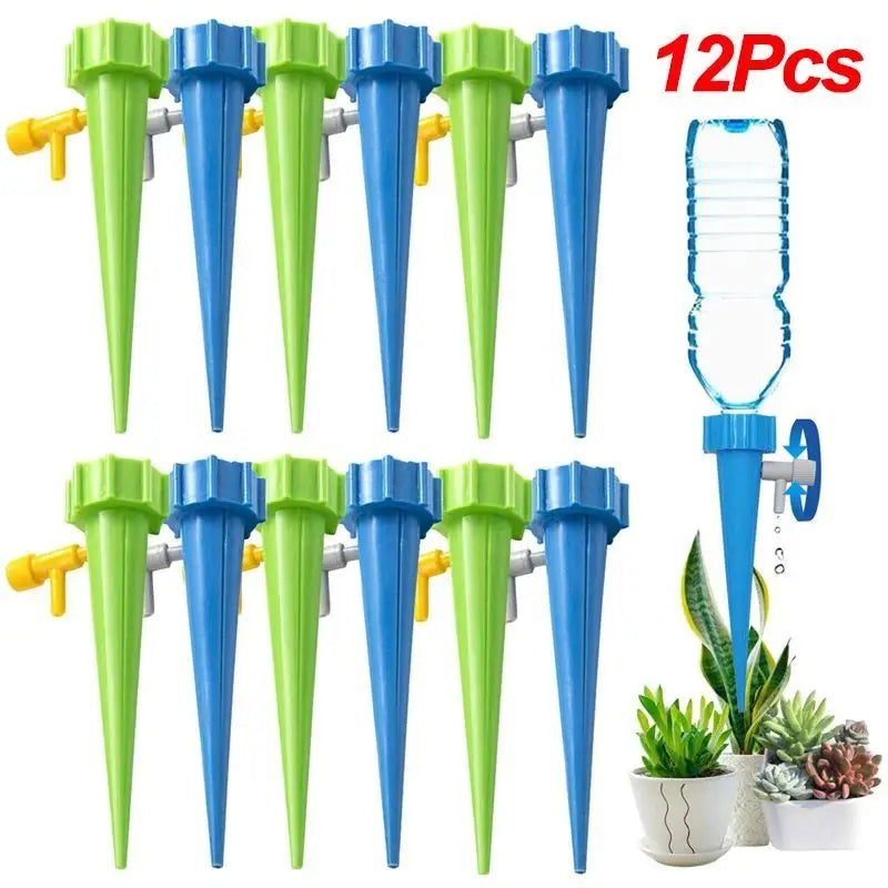 systeme d'arrosage automatique lot de 12 pieces jaune et bleu