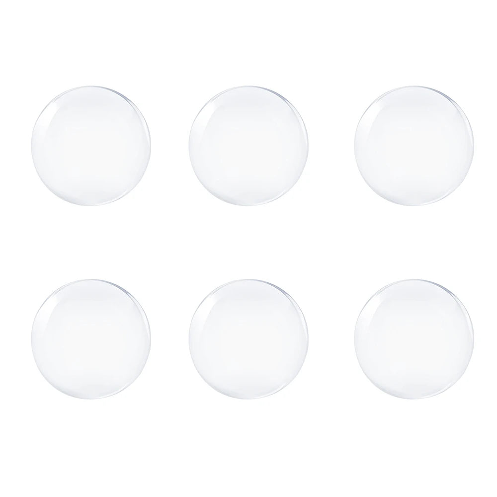 Lot de 6 butées de porte transparentes – silicone souple et discret – présentation sur fond blanc