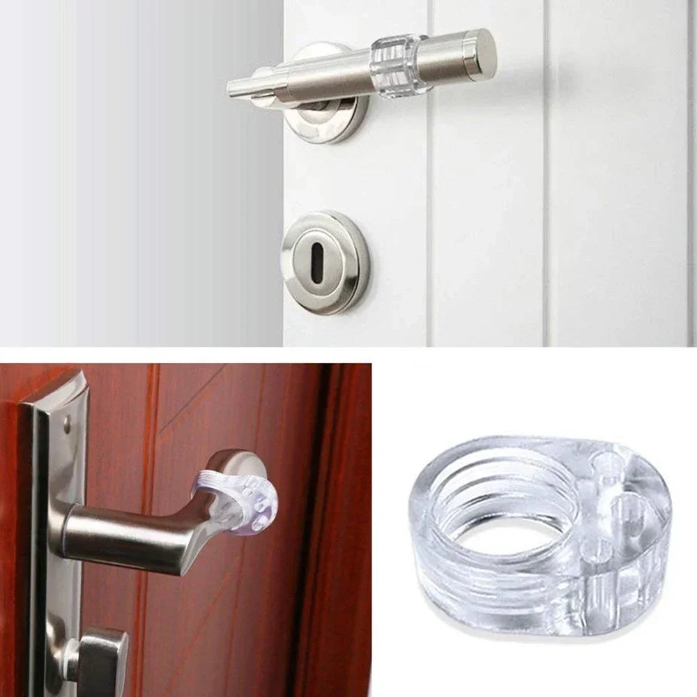Accessoire de verrouillage pour poignée de porte – en silicone souple et élastique – sécurité enfant et anti-ouverture