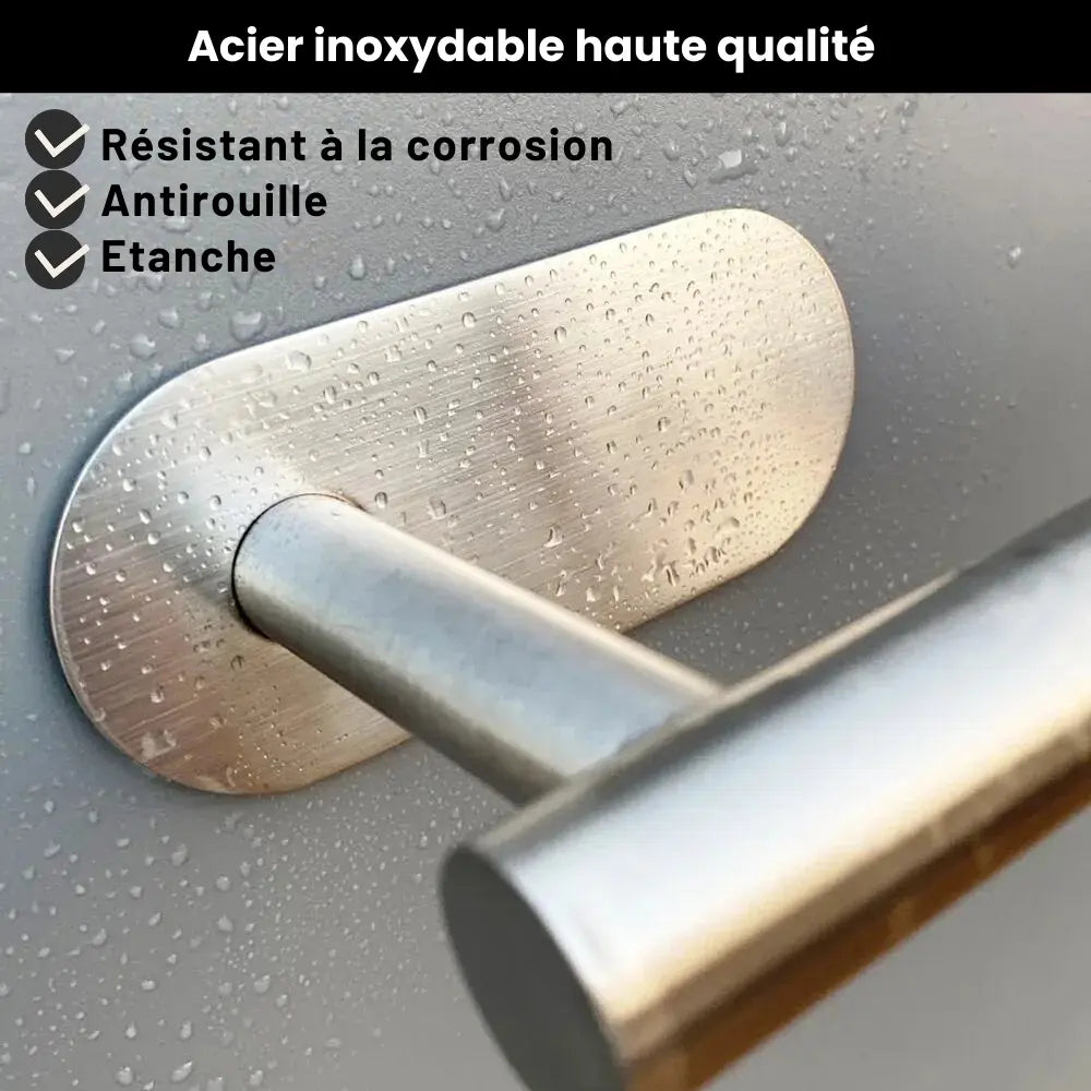 Support mural en acier inoxydable haute qualité — résistant à la corrosion, antirouille et étanche, idéal pour environnements humides comme cuisine ou salle de bain.