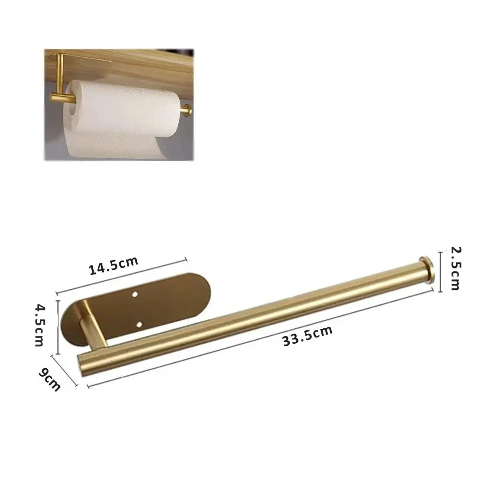 Support essuie-tout inox – Fixation adhésive sans perçage ou vissée, cuisine & salle de bain