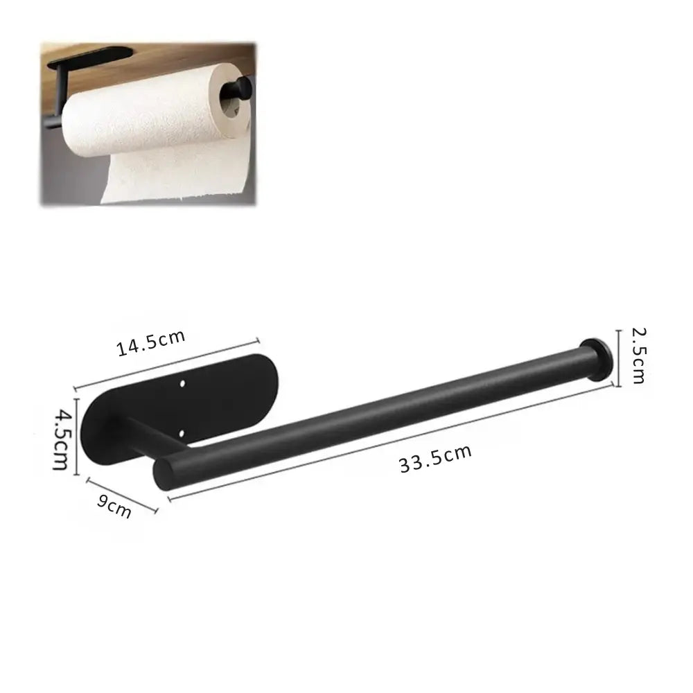 Support essuie-tout inox – Fixation adhésive sans perçage ou vissée, cuisine & salle de bain