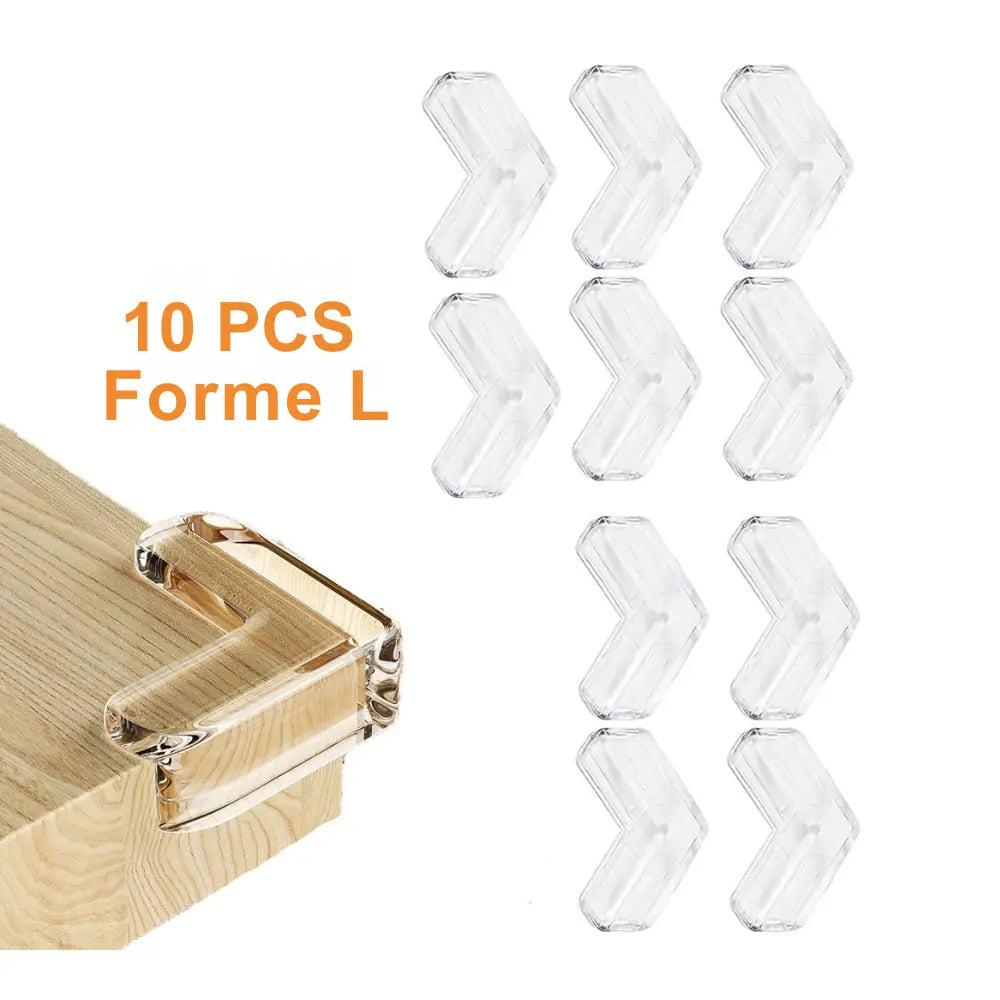 Coin de table protection enfant – Lot de 5/10/20 pièces, angle silicone transparent anti-choc