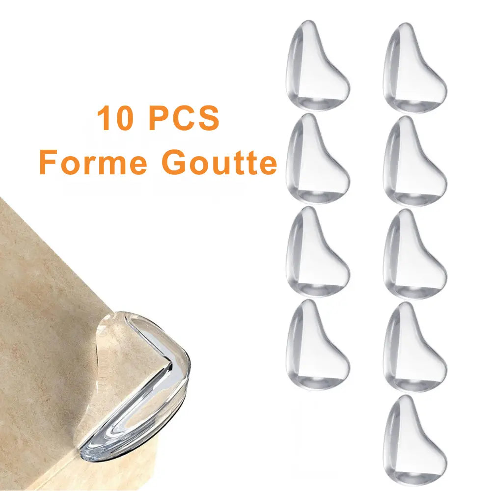 Coin de table protection enfant – Lot de 5/10/20 pièces, angle silicone transparent anti-choc