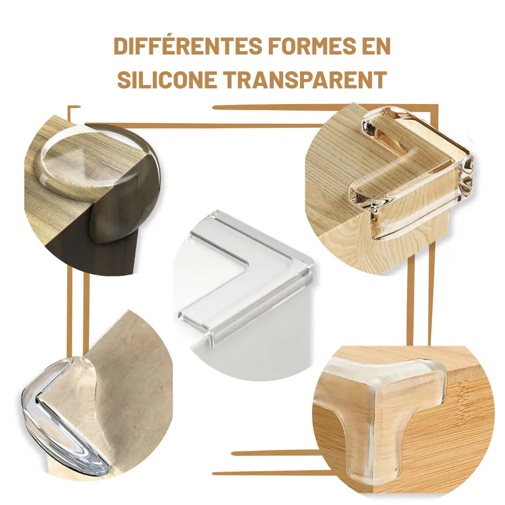 Coin de table protection enfant – Lot de 5/10/20 pièces, angle silicone transparent anti-choc