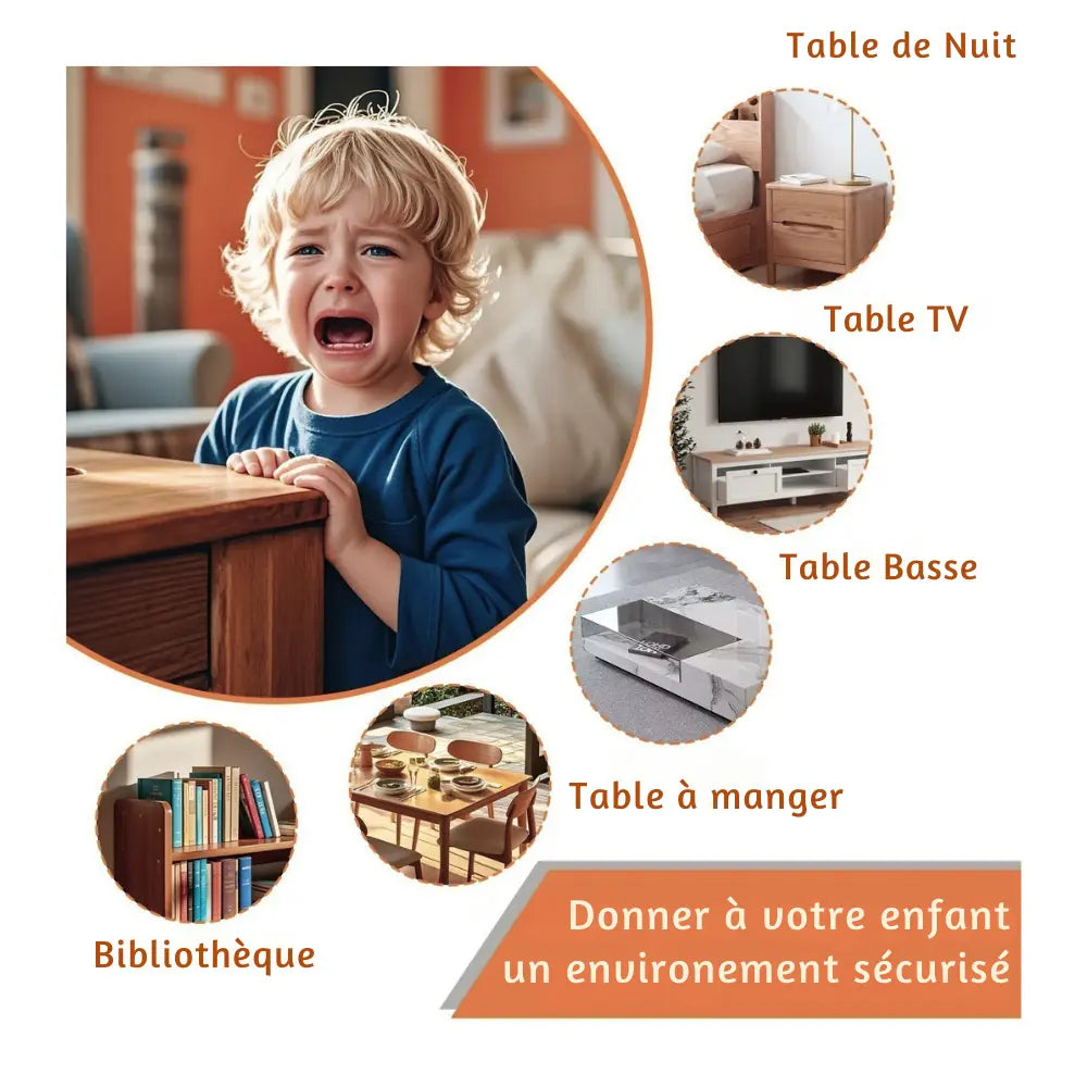 Coin de table protection enfant – Lot de 5/10/20 pièces, angle silicone transparent anti-choc