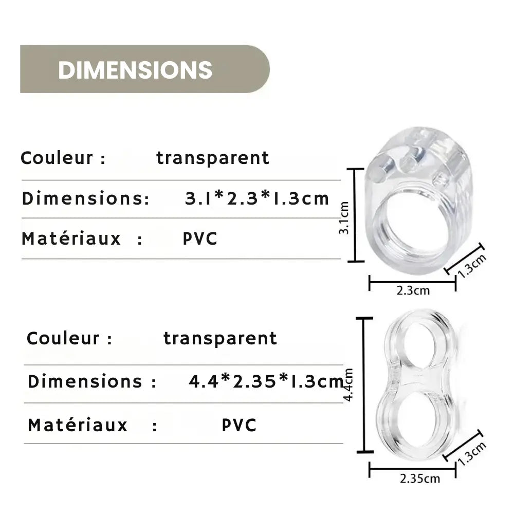 Anneaux de protection simples pour poignée de porte – lot de 4 – transparents et discrets
