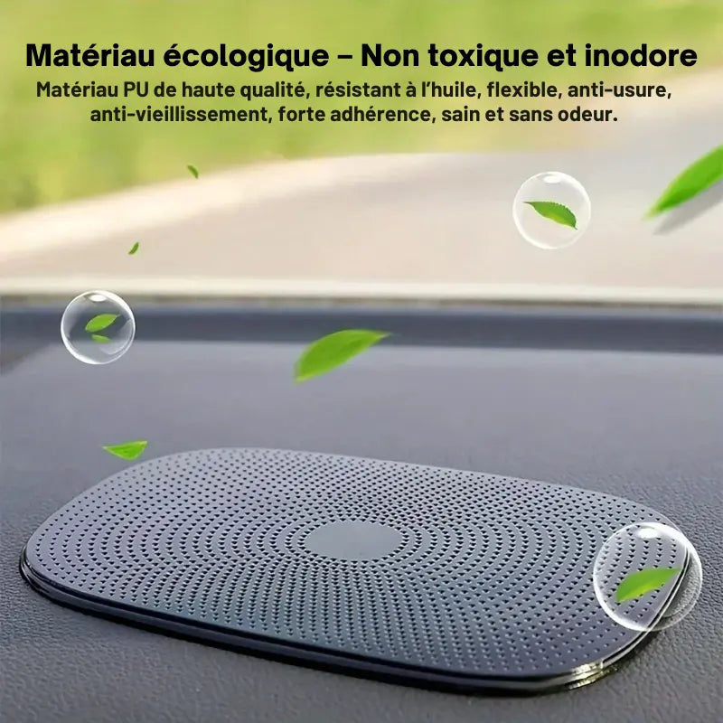 Support portable et lunettes en silicone adhésif noir voiture materiau PU de haute qualité