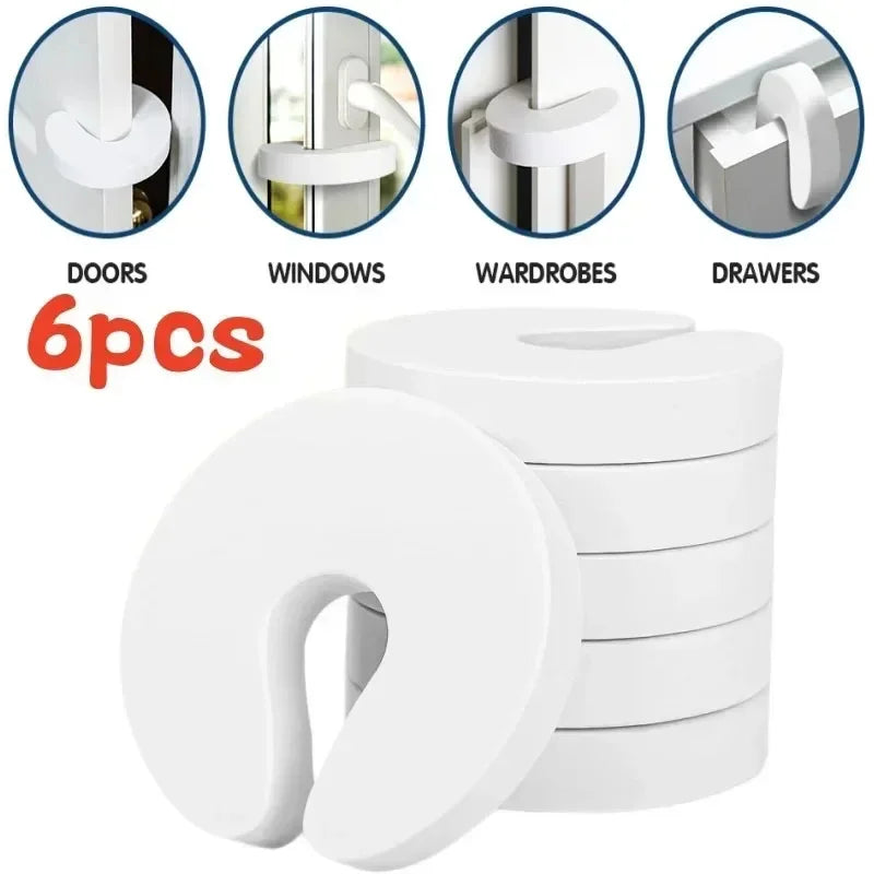 Lot de 6 bloque-portes anti-pincement pour enfants — mousse ultra douce, sécurité bébé, protection des doigts, stop porte