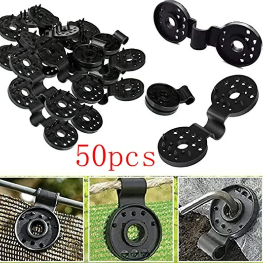 Lot de 50 clips en plastique noir pour bâche – fixation robuste avec système de verrouillage, usage extérieur