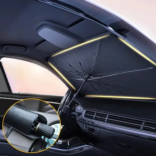 Pare-soleil parapluie pour voiture – Protection UV & chaleur, installation rapide, format compact