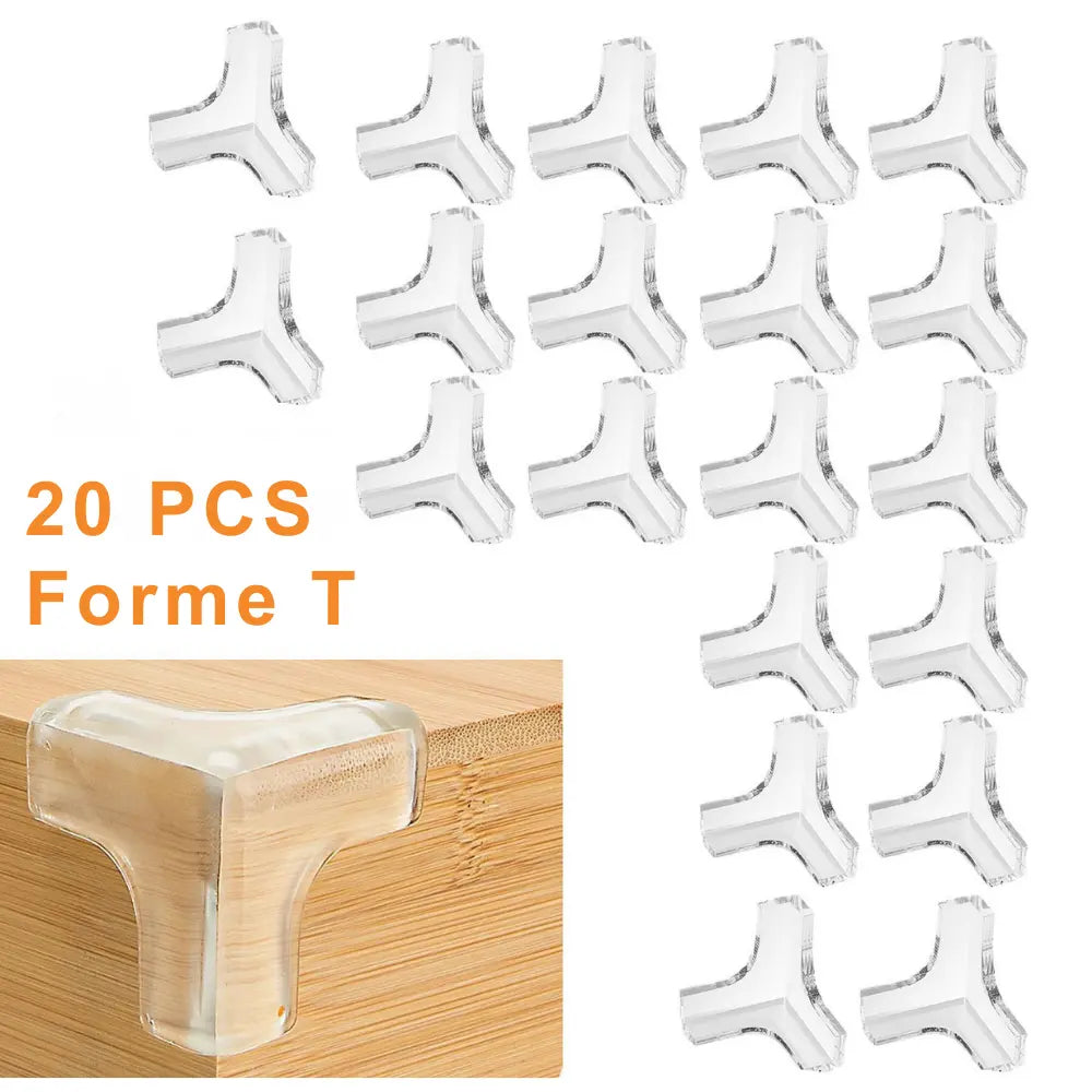 Coin de table protection enfant – Lot de 5/10/20 pièces, angle silicone transparent anti-choc