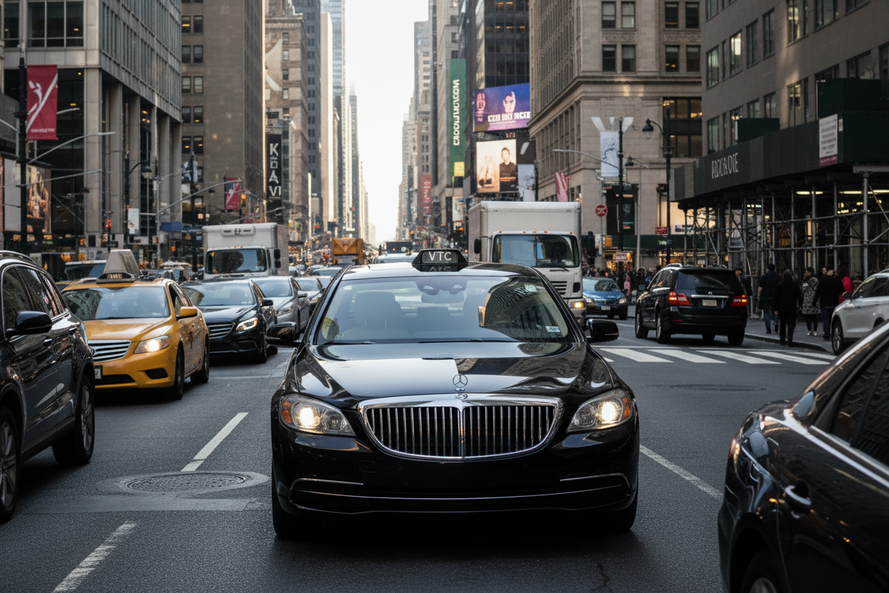 Taxi VTC en ville 